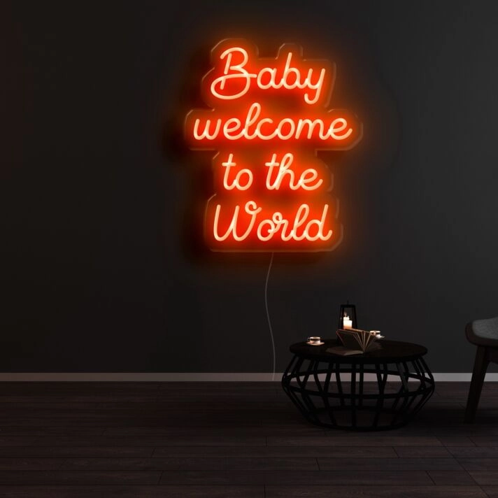 Baby Welcome To The World Neon Sign
