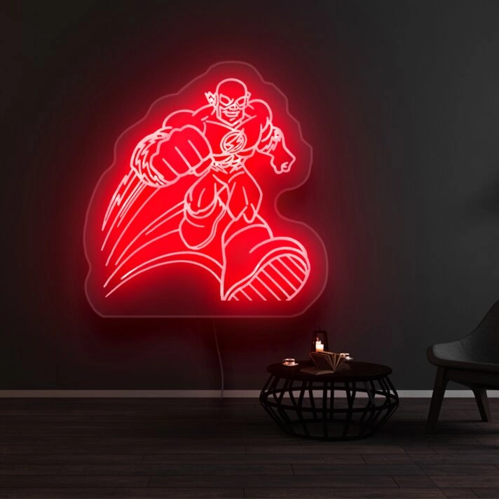 The Flash Running Neon Sign