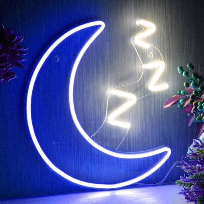 Moon ZZZ LED Sign