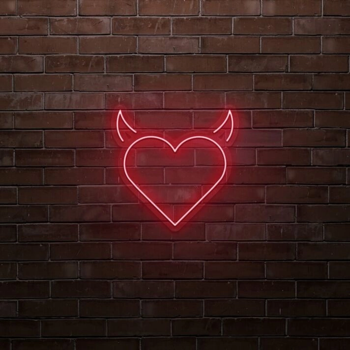 Devil Heart LED Neon Sign