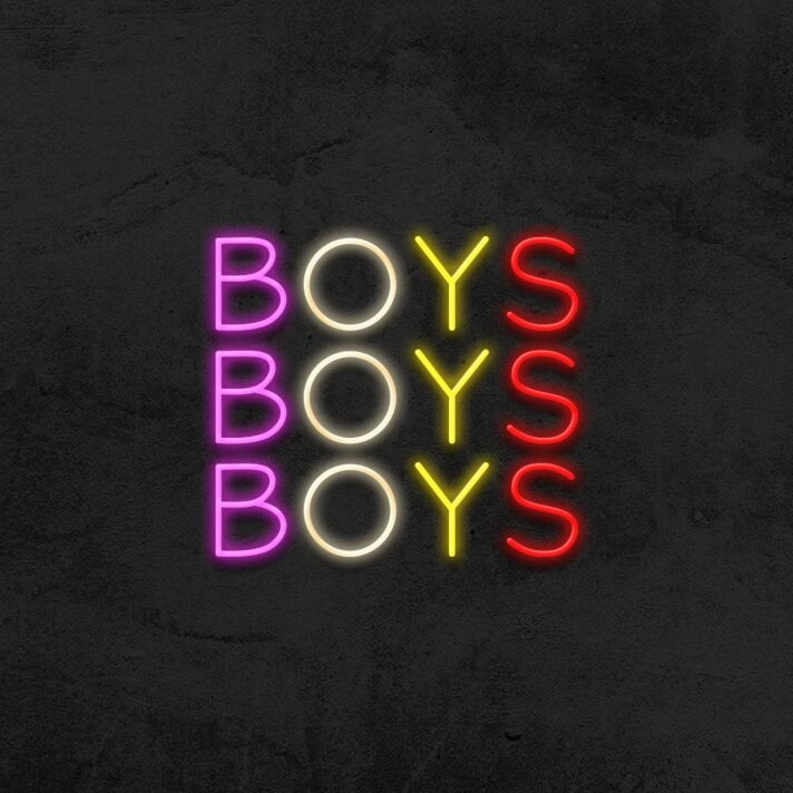 Boys Boys Boys Neon Sign