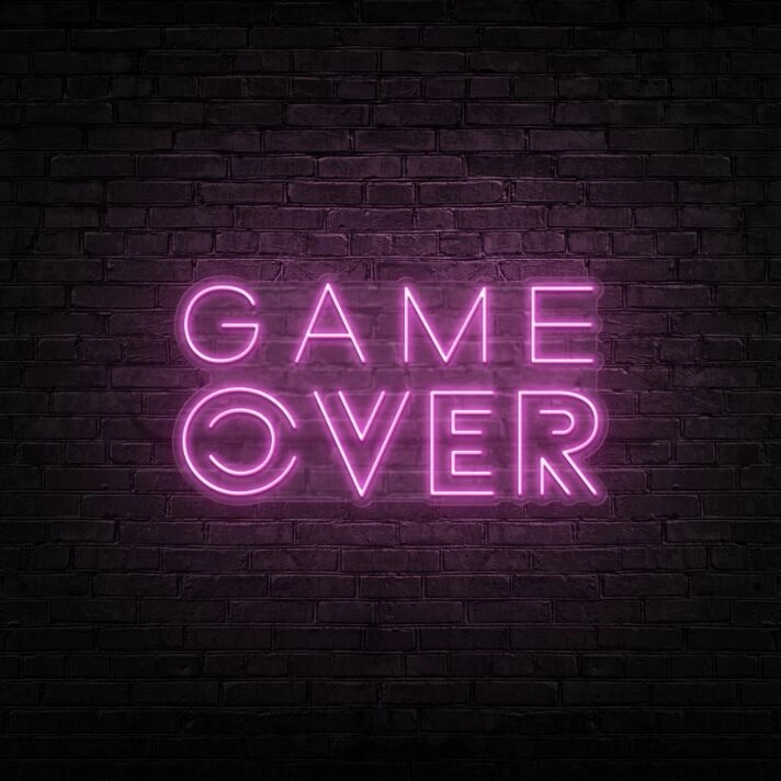 Game Over Neon Sign