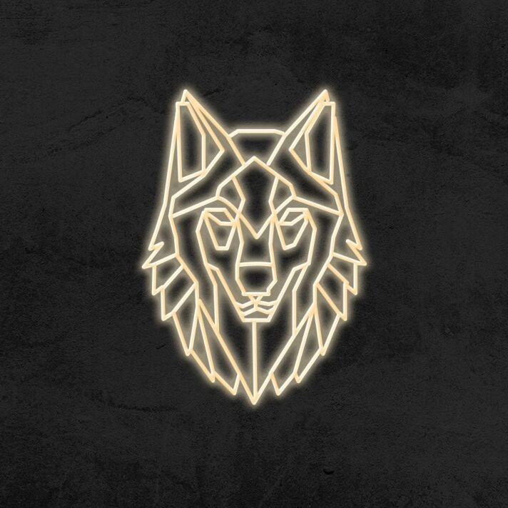 Geo Wolf Neon Sign