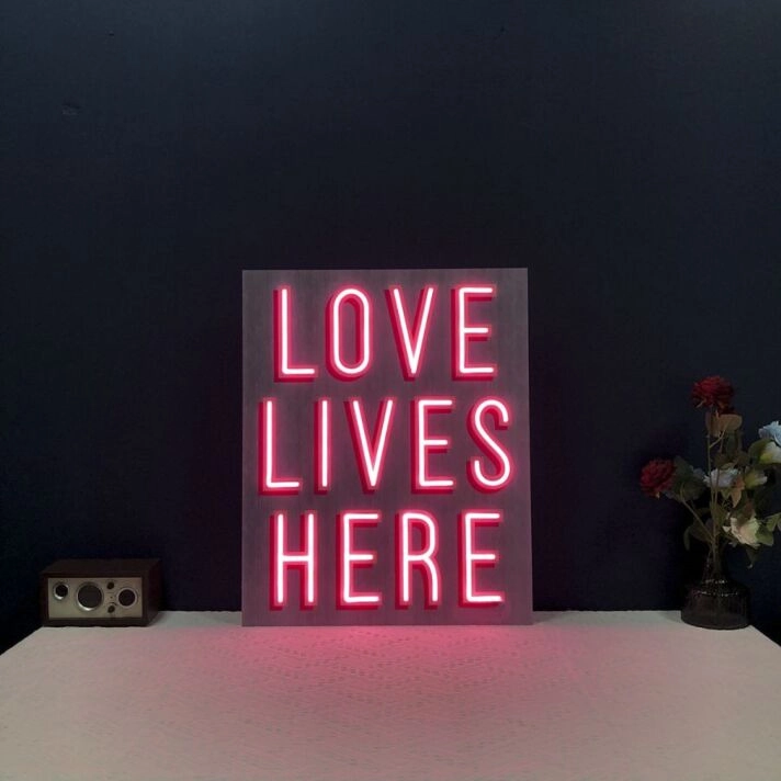 Love Lives Here Neon Sign