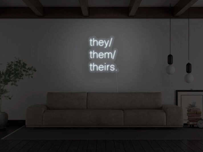 Pronouns Neon Sign