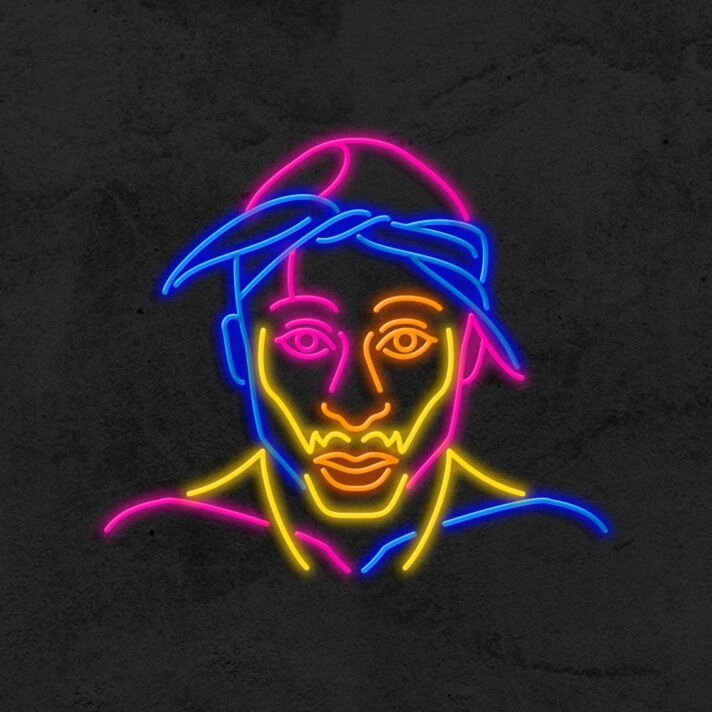 Tupac Neon Sign