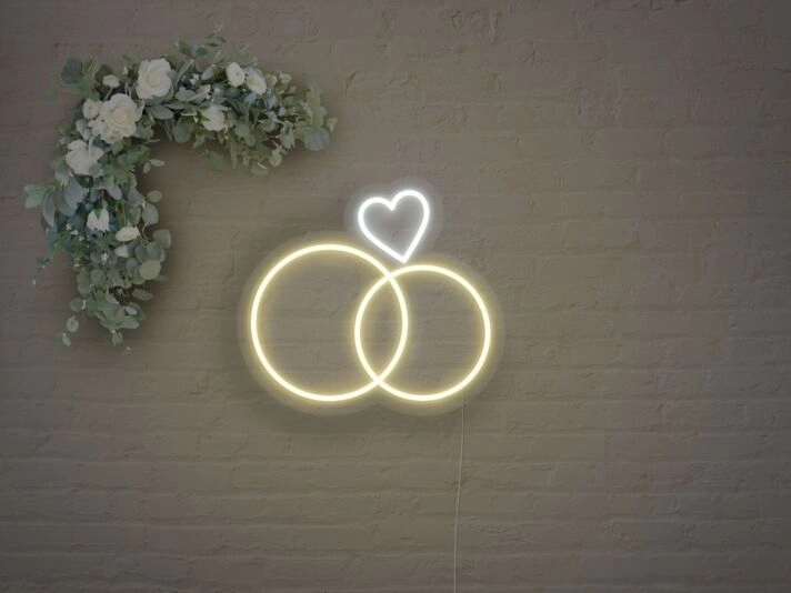 Wedding Rings Neon Sign