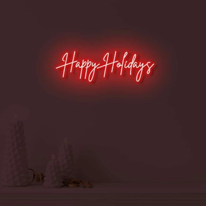 Happy Holidays LED illuminated sign