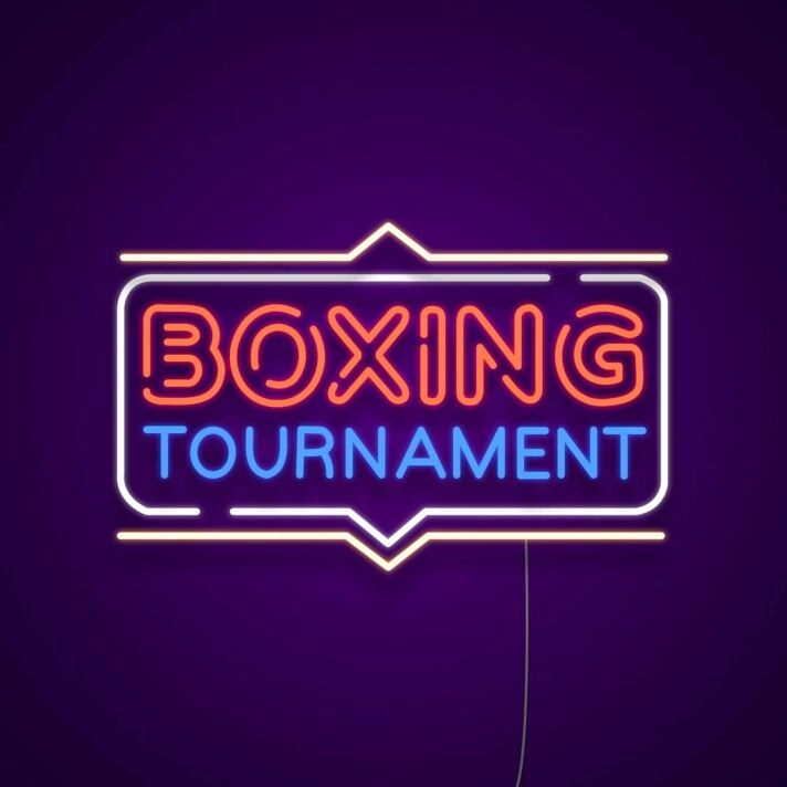 Boxing Tournament Neon Sign