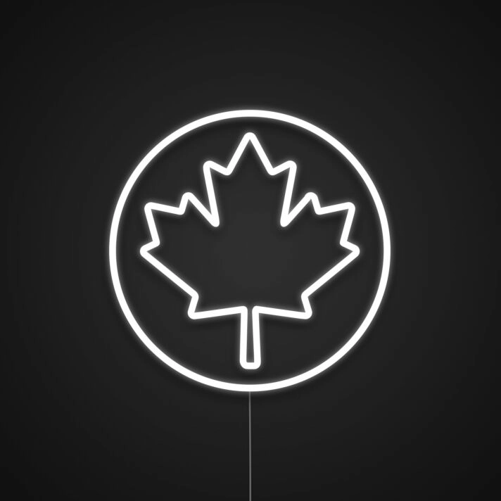 Canadian Maple Leaf Canada Day Neon Sign