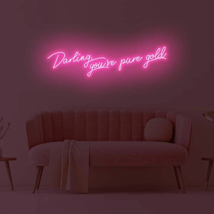Darling You're Pure Gold LED Neon Sign