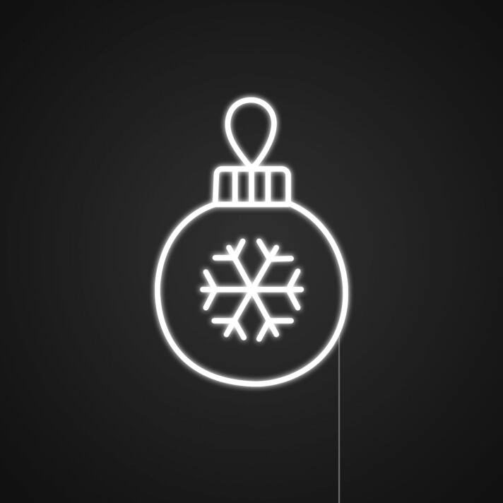 Christmas Ball Snowflake Neon Sign