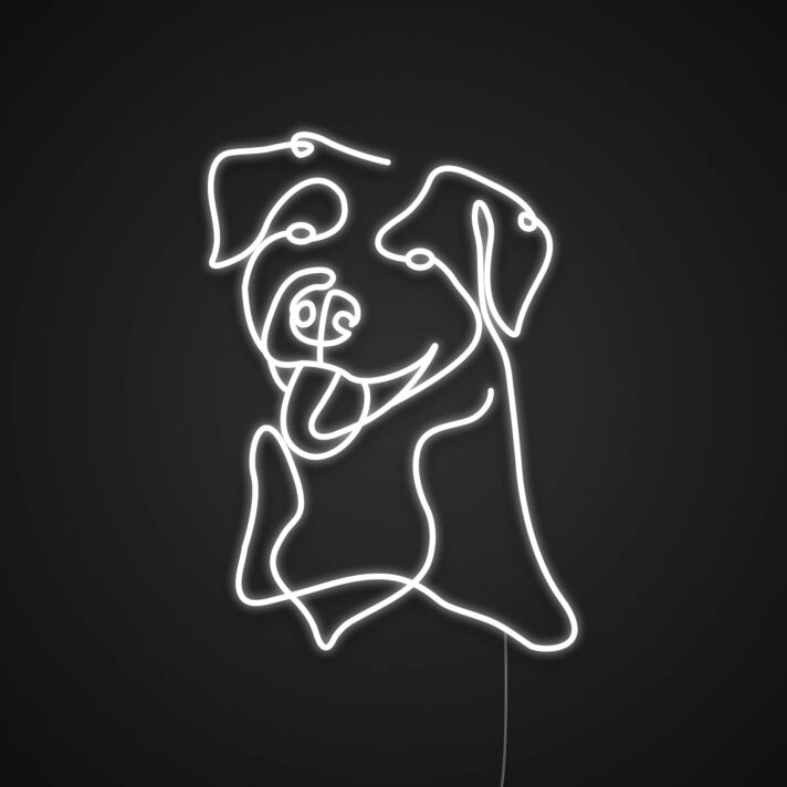 Dog Lineart Neon Sign