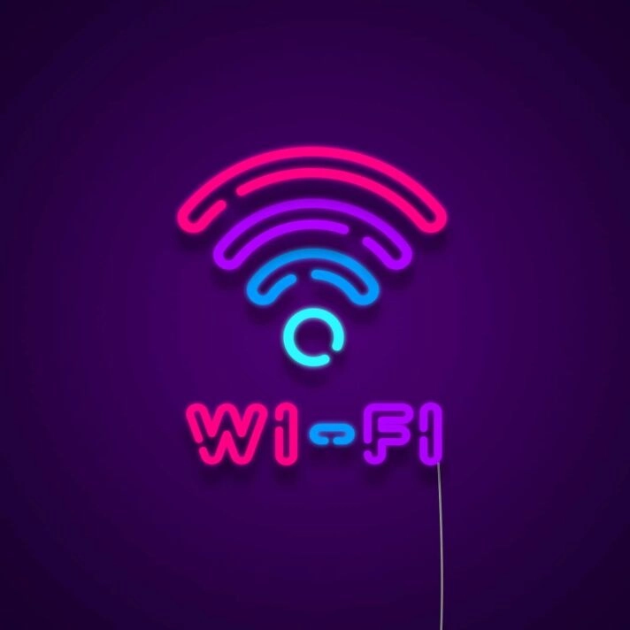Free Wifi Neon Sign