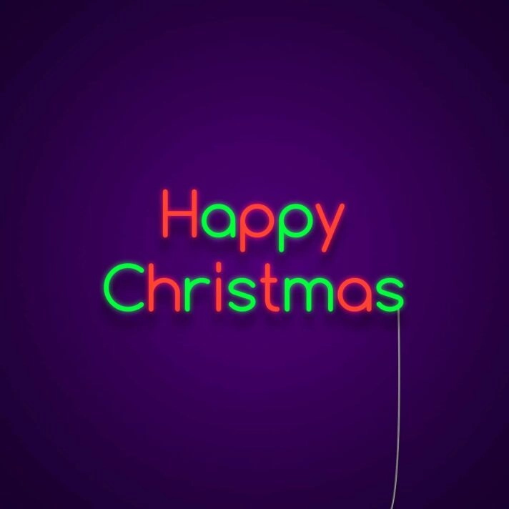 Happy Christmas Neon Sign
