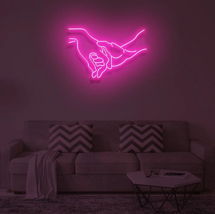 "HOLD MY HAND" LED Neon Sign