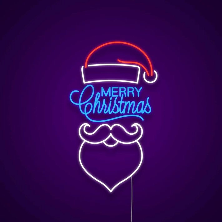 Merry Christmas Santa Neon Sign