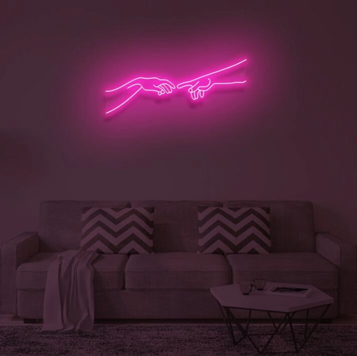 "THE CREATION OF ADAM" LED Neon Sign