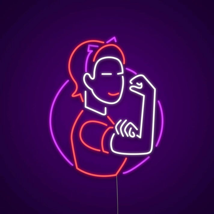 Strong Woman Mothers Day Neon Sign