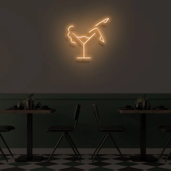 MARTINI GLASS" LED Neon Sign