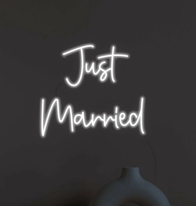 Just Married Neon Sign