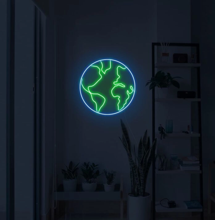 The Planet Earth Neon Sign