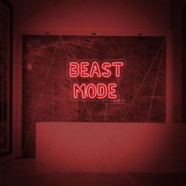 Beast Mode Gym Neon Sign