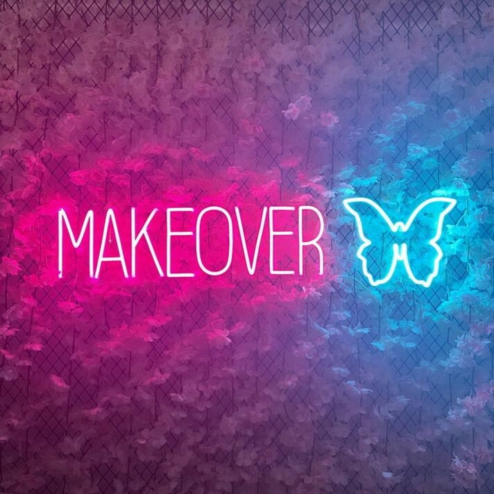 Makeover Butterfly Neon Sign