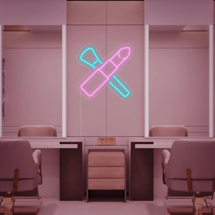 Makeup Brushes Neon Sign