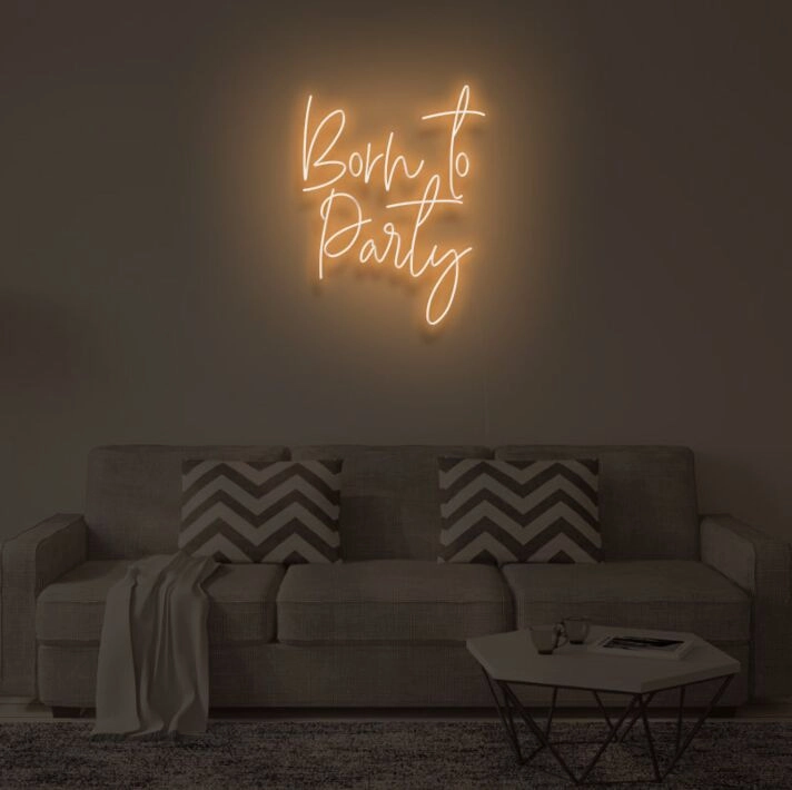 BORN TO PARTY" LED Neon Sign