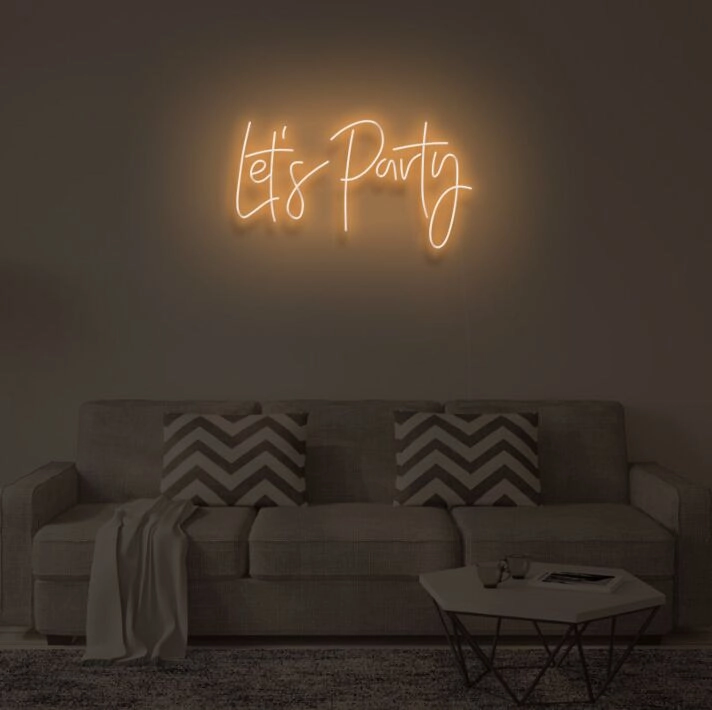 "LET'S PARTY"LED Neon Sign