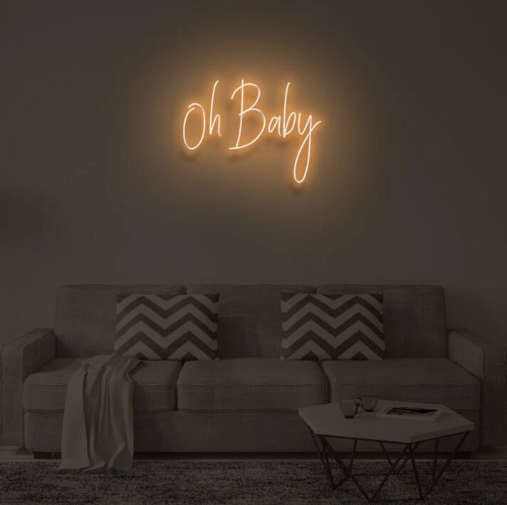 OH BABY" LED Neon Sign