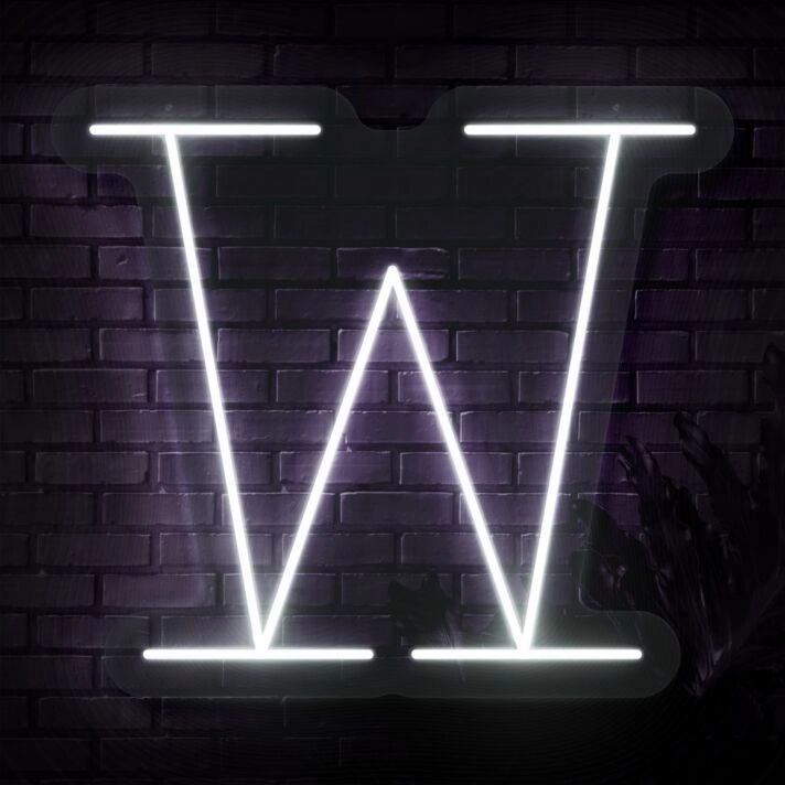 Personalized Initial Letter W Neon Sign MNC41542