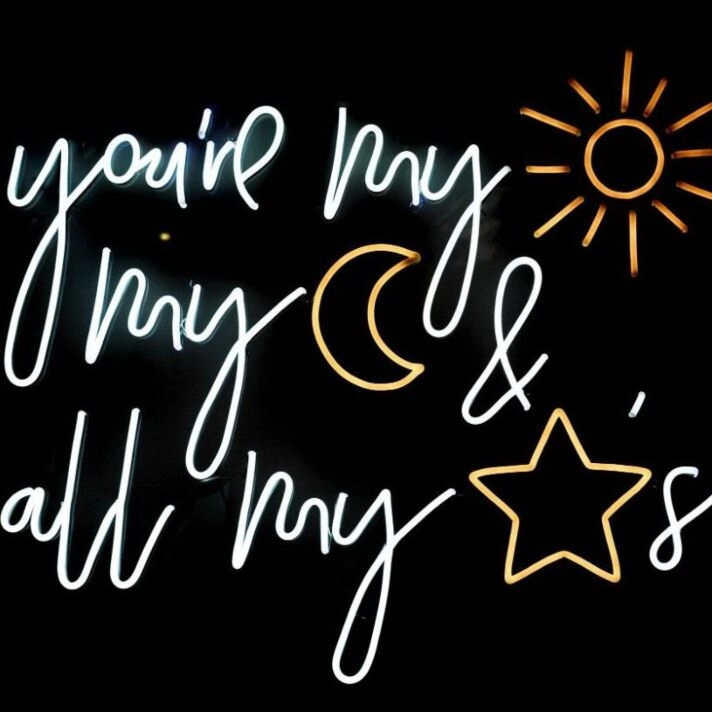 Sun Moon And Stars Neon Sign