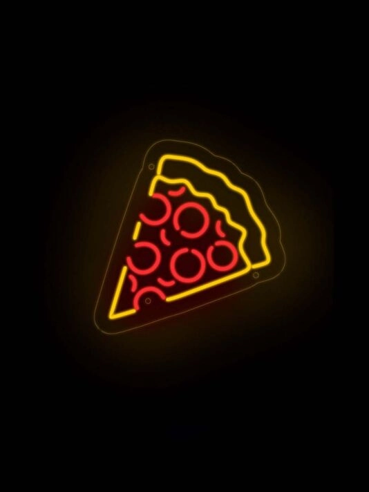 Pizza For Kitchen Fast Food Neon Sign