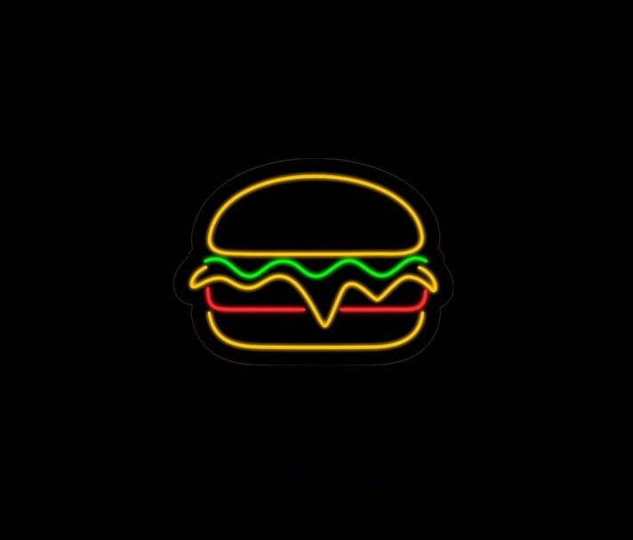Fast Food Burger Neon Sign