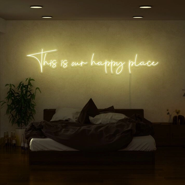 This Is Our Happy Place Neon Sign