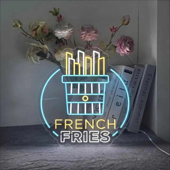 French Fries Shop Neon Sign
