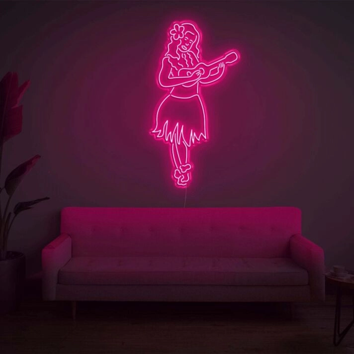 Hula Girl LED Neon Sign