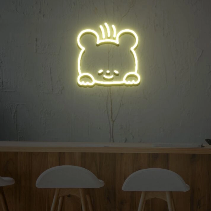 Relax Cute Bear Neon Sign Fashion Custom Neon Sign Lights Night Lamp Led Neon Sign Light For Home Party