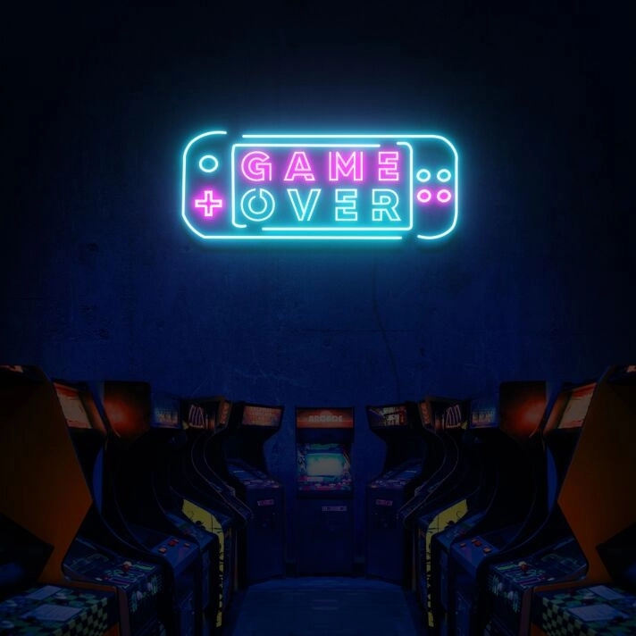 Game Over Neon Sign Lights Night Lamp Led Neon Sign Light For Home Party