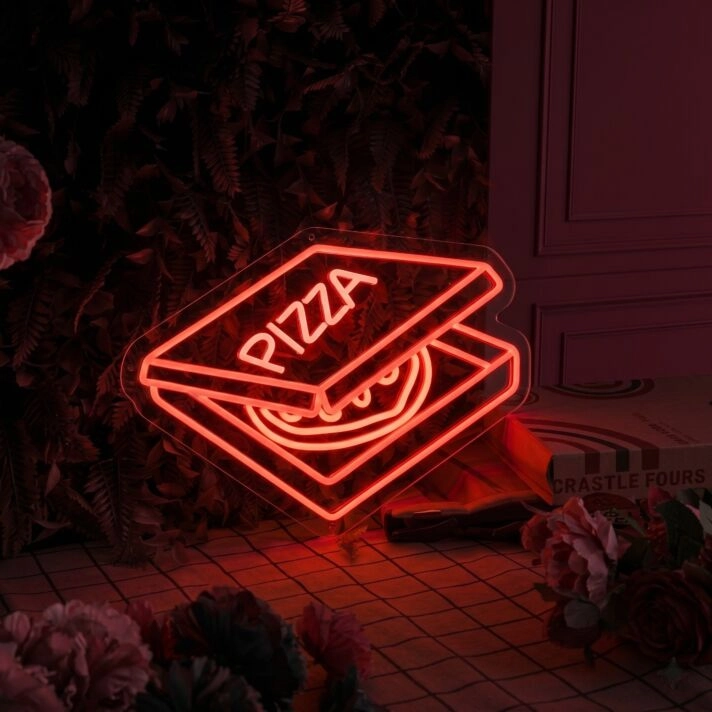 Pizza Box Led Neon Sign Restaurants Decorations