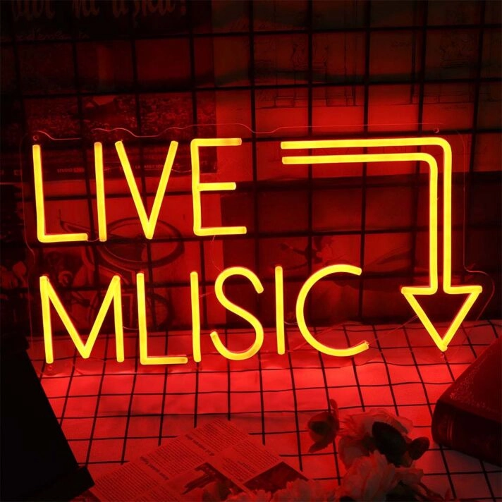Music Live Neon Sign