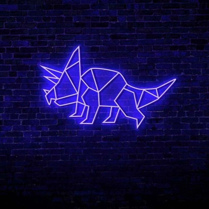 Triceratops Dinosaur LED Neon Sign