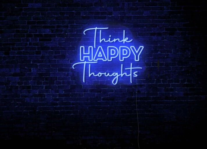 Think Happy Thoughts LED Neon Sign