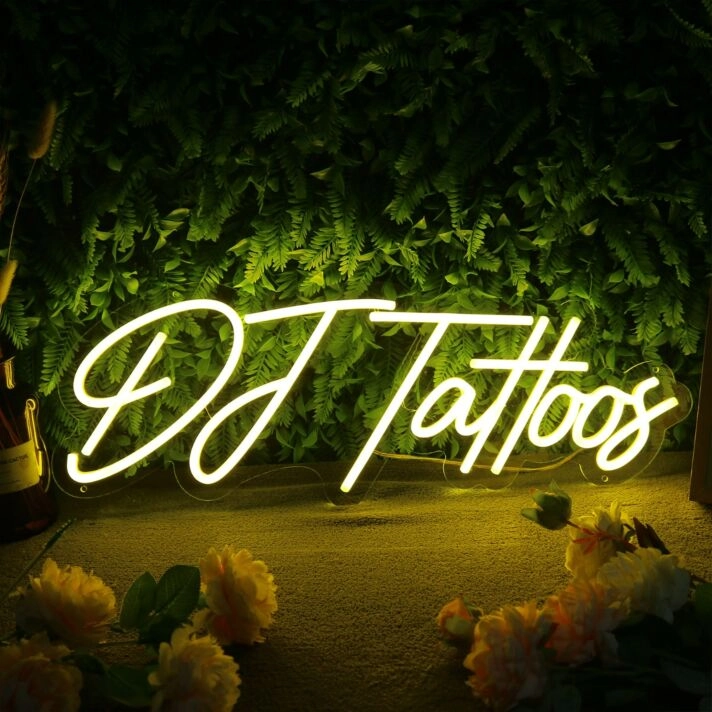 DJ Tattoos Neon Sign