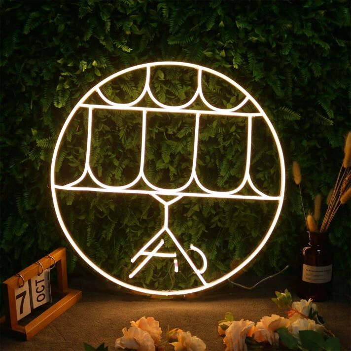 Abstract Geometric Circle Neon Sign