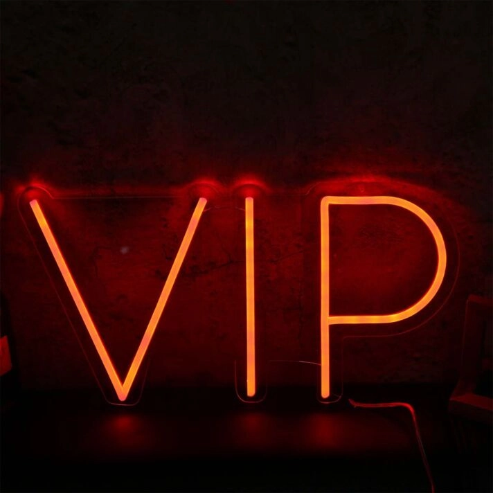 VIP Red Custom Neon Sign