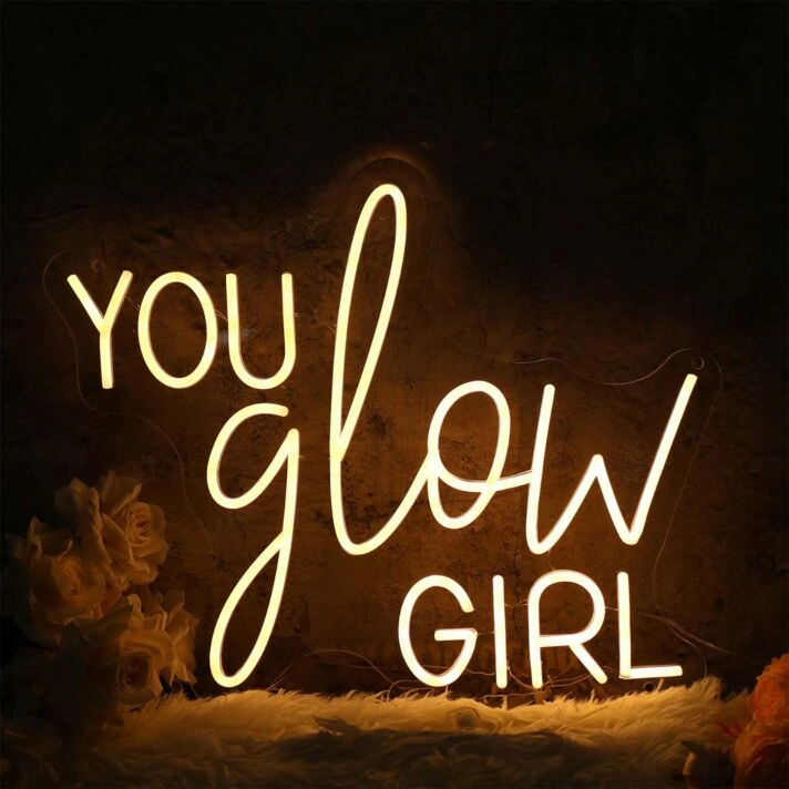 You Glow Girl Yellow Neon Sign