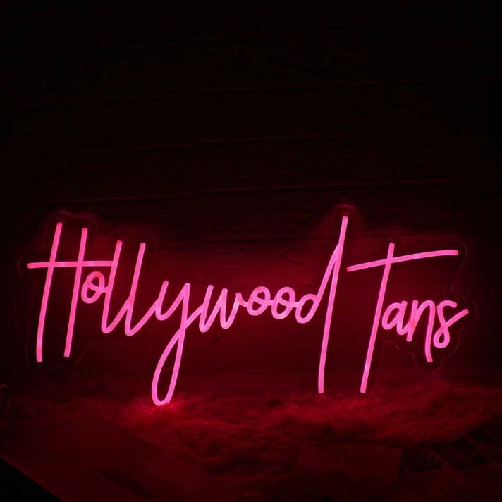 Hollywood Fans Pink Neon Sign